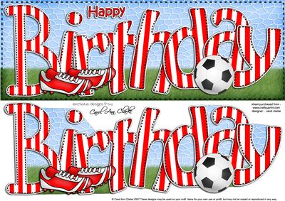 Happy Birthday Large Dl 3D Decoupage