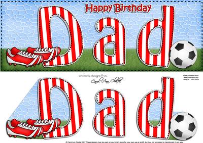 Happy Birthday Dad Large Dl 3D Decoupage
