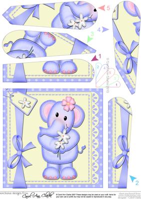 Lola Elephant's Flower Fan Pyramage Topper