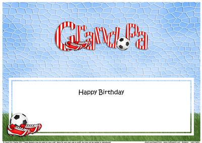 Happy Birthday Grandpa Matching Large Dl Insert