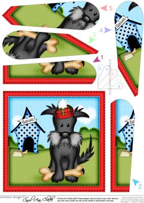 Hamish Scottie Dog Fan Pyramage Topper