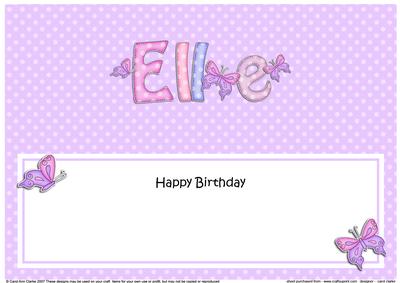 Birthday Elle Large Dl Matching Large Dl Insert