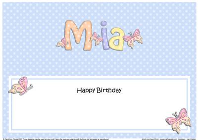 Birthday Mia Large Dl Matching Large Dl Insert