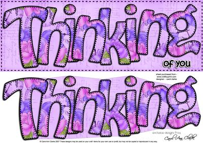 Thinking of You Large Dl Quick Card 3D Decoupage