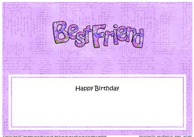 Birthday Best Friend Matching Large Dl Insert