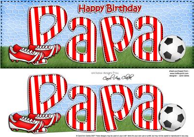 Birthday Papa Large Dl Quick Card 3D Decoupage
