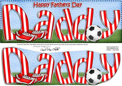Fathers Day Daddy Large Dl Quick Card 3D Decoupage