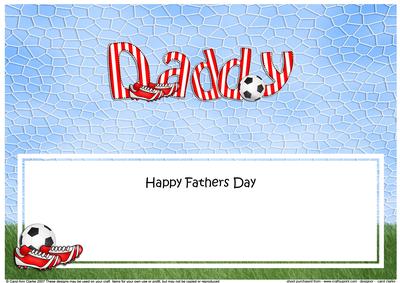 Fathers Day Daddy Football Large Dl Matching Insert