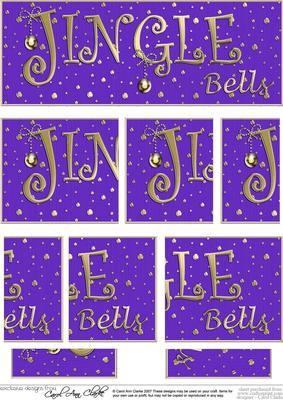 Jingle Bells Christmas Dl Side Stacker Topper