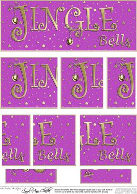 Jingle Bells Christmas Dl Side Stacker Topper