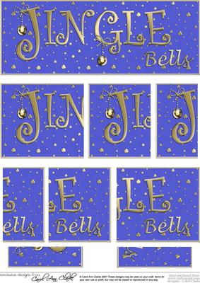 Jingle Bells Christmas Dl Side Stacker Topper