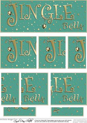 Jingle Bells Christmas Dl Side Stacker Topper