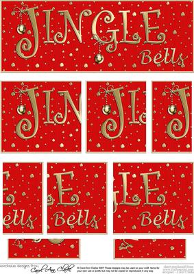 Jingle Bells Christmas Dl Side Stacker Topper