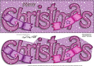Large Dl Merry Christmas Quick Card 3D Decoupage