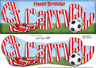 Happy Birthday Grampy Large Dl 3D Decoupage
