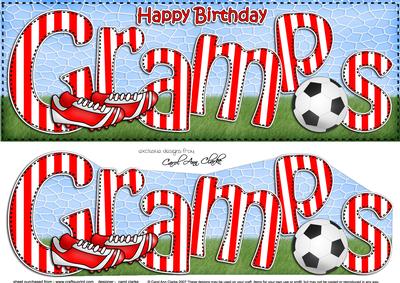 Happy Birthday Gramps Large Dl 3D Decoupage