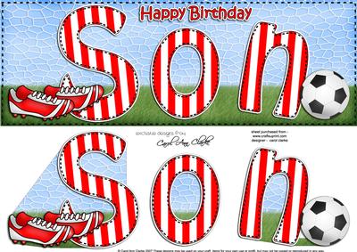 Happy Birthday Son Large Dl 3D Decoupage