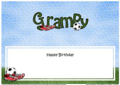 Happy Birthday Grampy Matching Large Dl Insert