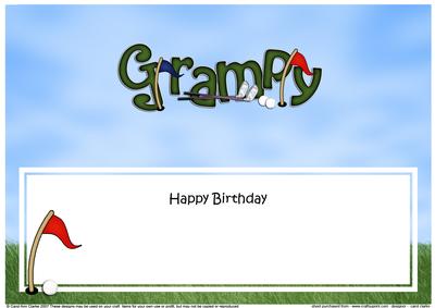 Happy Birthday Grampy Matching Large Dl Insert