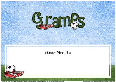 Happy Birthday Gramps Matching Large Dl Insert