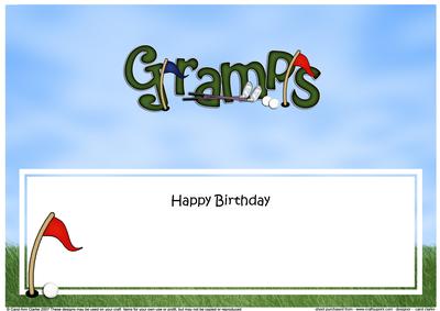 Happy Birthday Gramps Matching Large Dl Insert