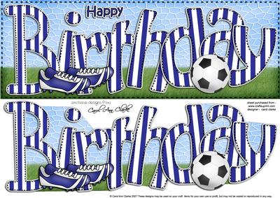 Happy Birthday Large Dl 3D Decoupage