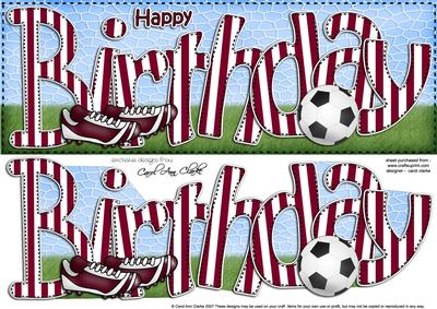 Happy Birthday Large Dl 3D Decoupage