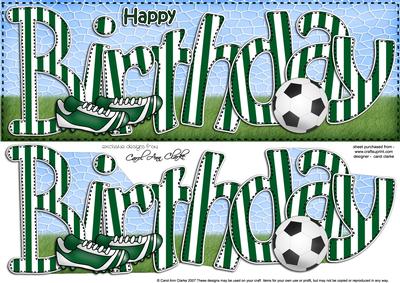 Happy Birthday Large Dl 3D Decoupage