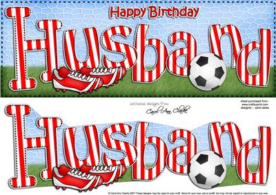 Happy Birthday Husband Large Dl 3D Decoupage