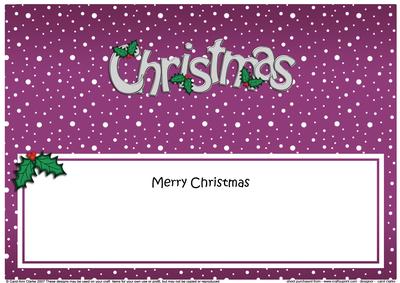 Xmas Merry Christmas Matching Large Dl Insert