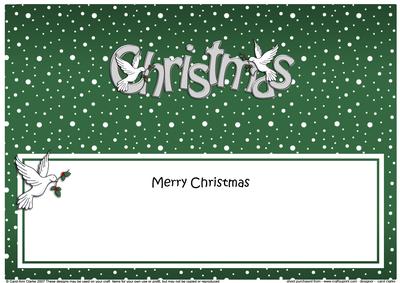 Xmas Merry Christmas Matching Large Dl Insert
