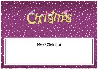 Xmas Merry Christmas Matching Large Dl Insert