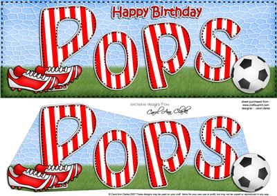 Large Dl Happy Birthday Pops Card & 3D Decoupage