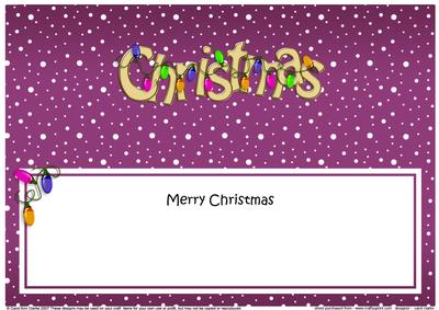 Xmas Merry Christmas Matching Large Dl Insert
