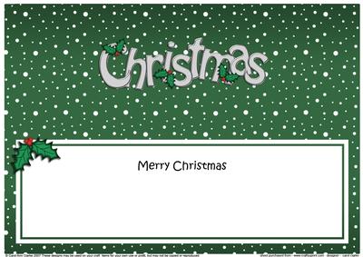 Xmas Merry Christmas Matching Large Dl Insert