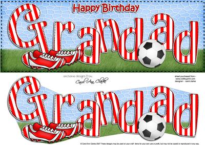 Large Dl Happy Birthday Grandad Card & 3D Decoupage