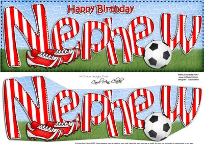 Large Dl Happy Birthday Nephew Card & 3D Decoupage