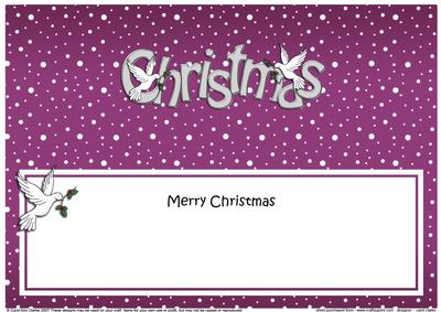 Xmas Merry Christmas Matching Large Dl Insert