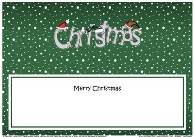 Xmas Merry Christmas Matching Large Dl Insert