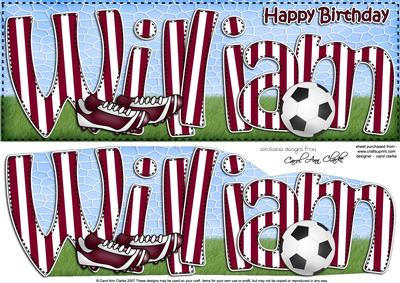 Large Dl Birthday William Quick Card N 3D Decoupage