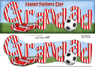 Large Dl Fathers Day Grandad Quick Card N 3D Decoupage
