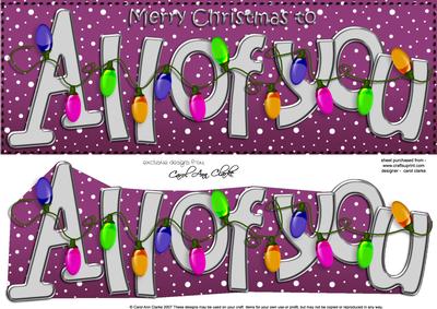 Large Dl Merry Christmas All of You Quick Card 3D Decoupage
