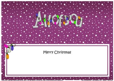 Merry Christmas All of You Matching Large Dl Insert