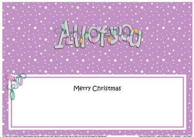 Merry Christmas All of You Matching Large Dl Insert