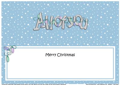 Merry Christmas All of You Matching Large Dl Insert