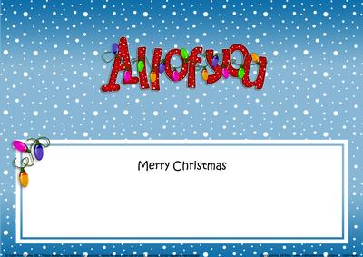 Merry Christmas All of You Matching Large Dl Insert