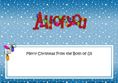 Merry Christmas All of You Matching Large Dl Insert