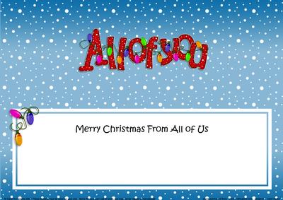 Merry Christmas All of You Matching Large Dl Insert