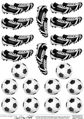 Footballs & Football Boots 3D Decoupage Designs