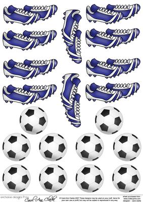 Footballs & Football Boots 3D Decoupage Designs